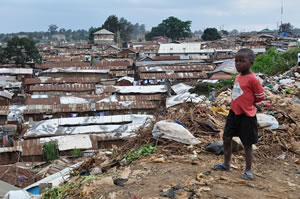 Bidonville de Kibera, Nairobi, Kenya