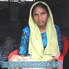 femme rohingya bébé